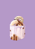 G&acirc;teau violet irr&eacute;sistible pour anniversaire